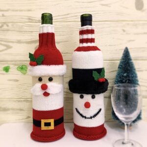 Christmas Wine Bottle Sleeve Santa Claus Bottle Set Sweater Snowman Party