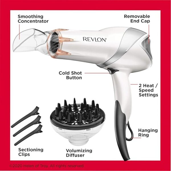 REVLON Infrared Hair Dryer with Diffuser - Image 2