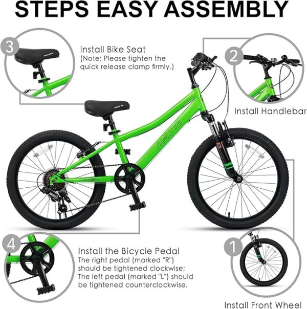 AVASTA Govet 20'' Kids Mountain Bike for 6-12 Years Old Boys Girls - Image 3