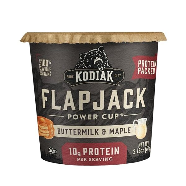 Kodiak Cakes Instant Pancake & Flapjack Cups, Buttermilk & Maple, High Protein, 100% Whole Grains, (Pack of 12) - Image 3