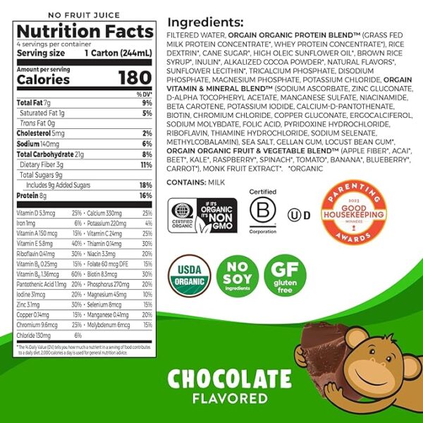 Orgain Organic Kids Nutritional Protein Shake - Image 3